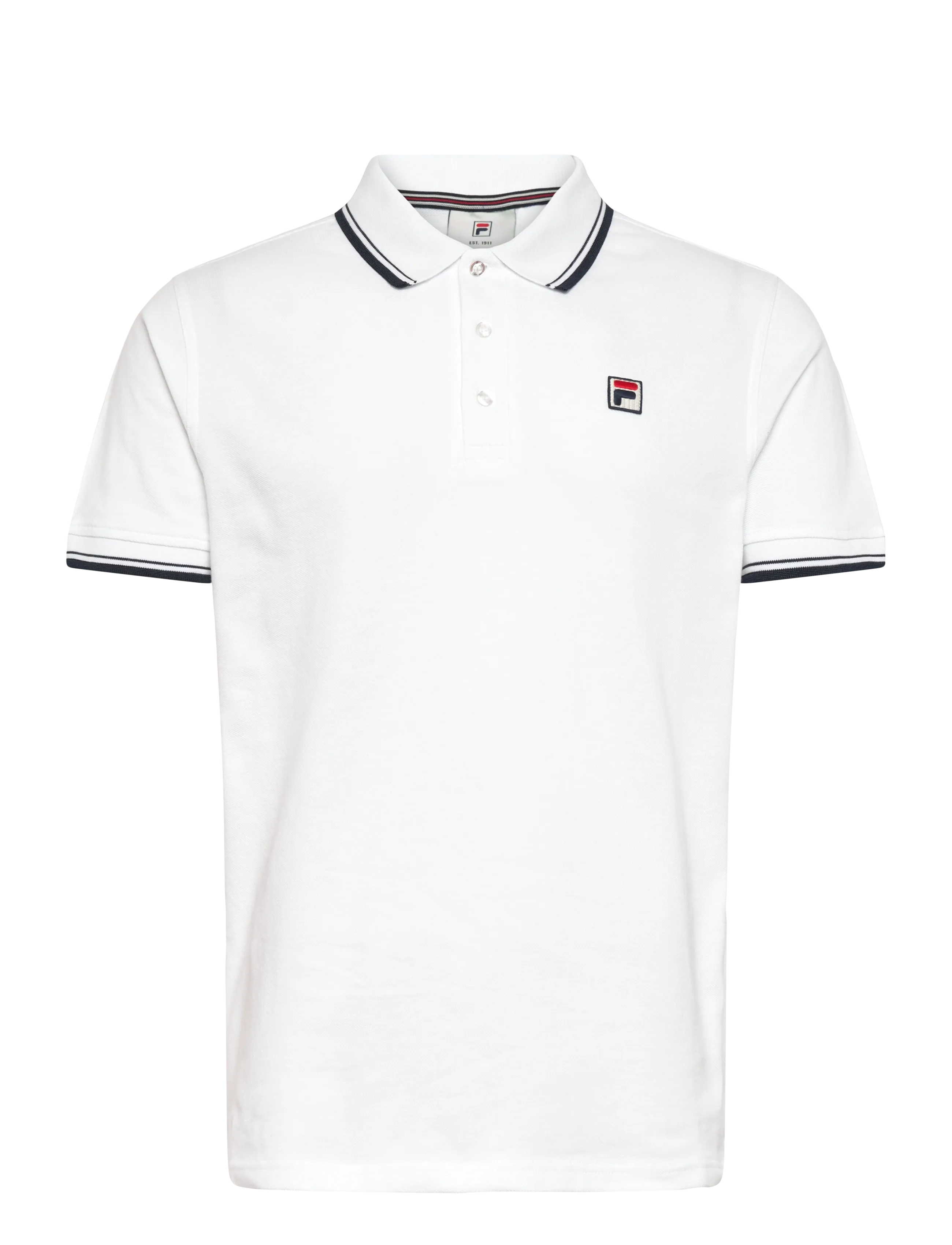 FILA BIELLA regular tipped polo shirt - Poloer - BRIGHT WHITE / white