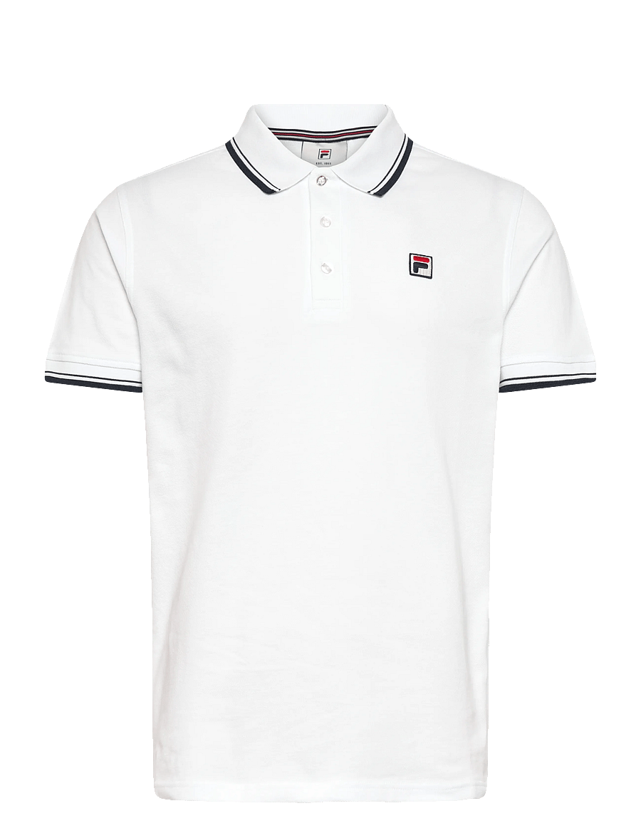FILA - BIELLA regular tipped polo shirt - oberteile & t-shirts - bright white - 0