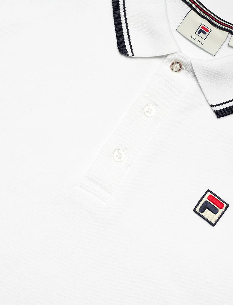 FILA - BIELLA regular tipped polo shirt - oberteile & t-shirts - bright white - 2