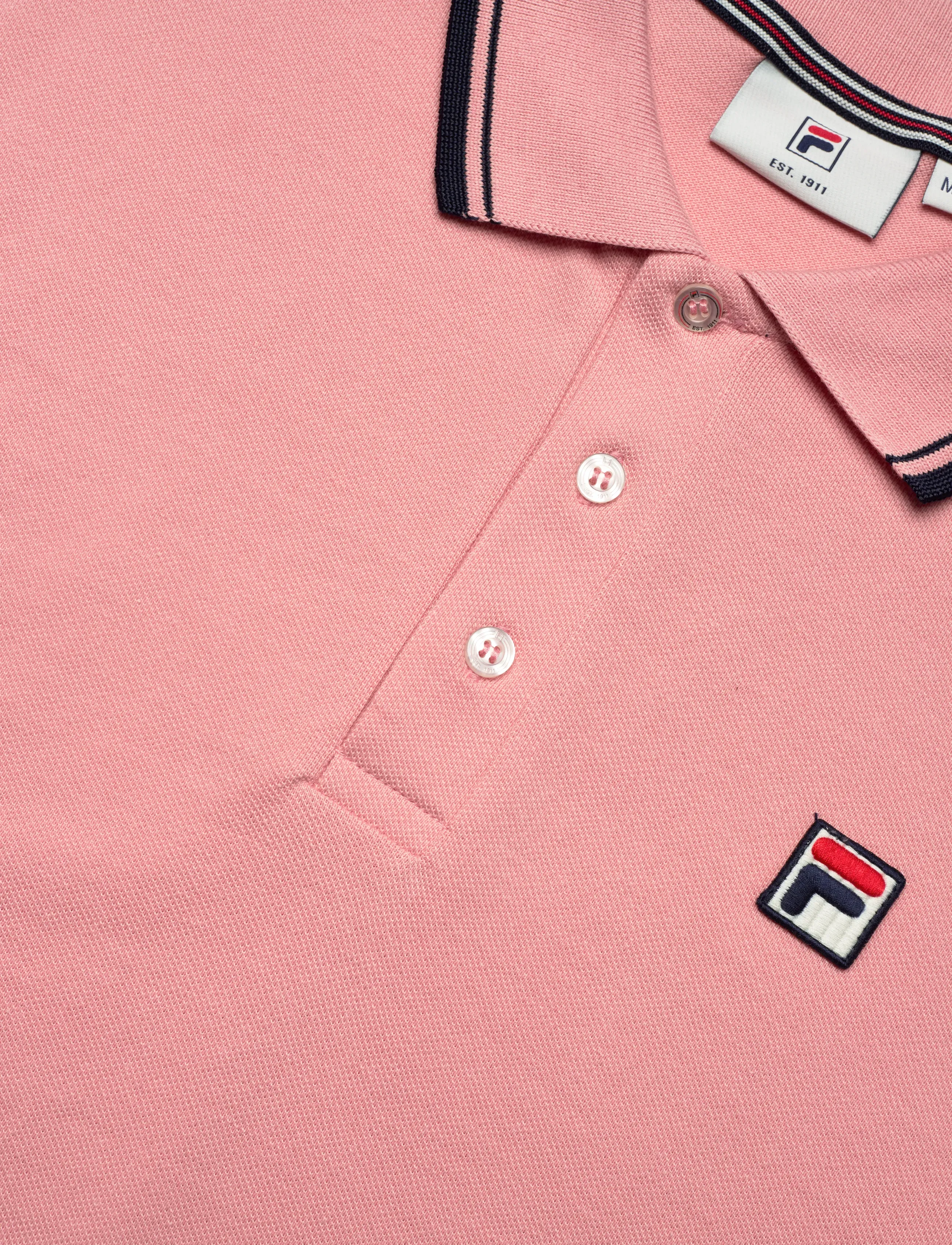 FILA - BIELLA regular tipped polo shirt - toppar & t-shirts - mellow rose - 2