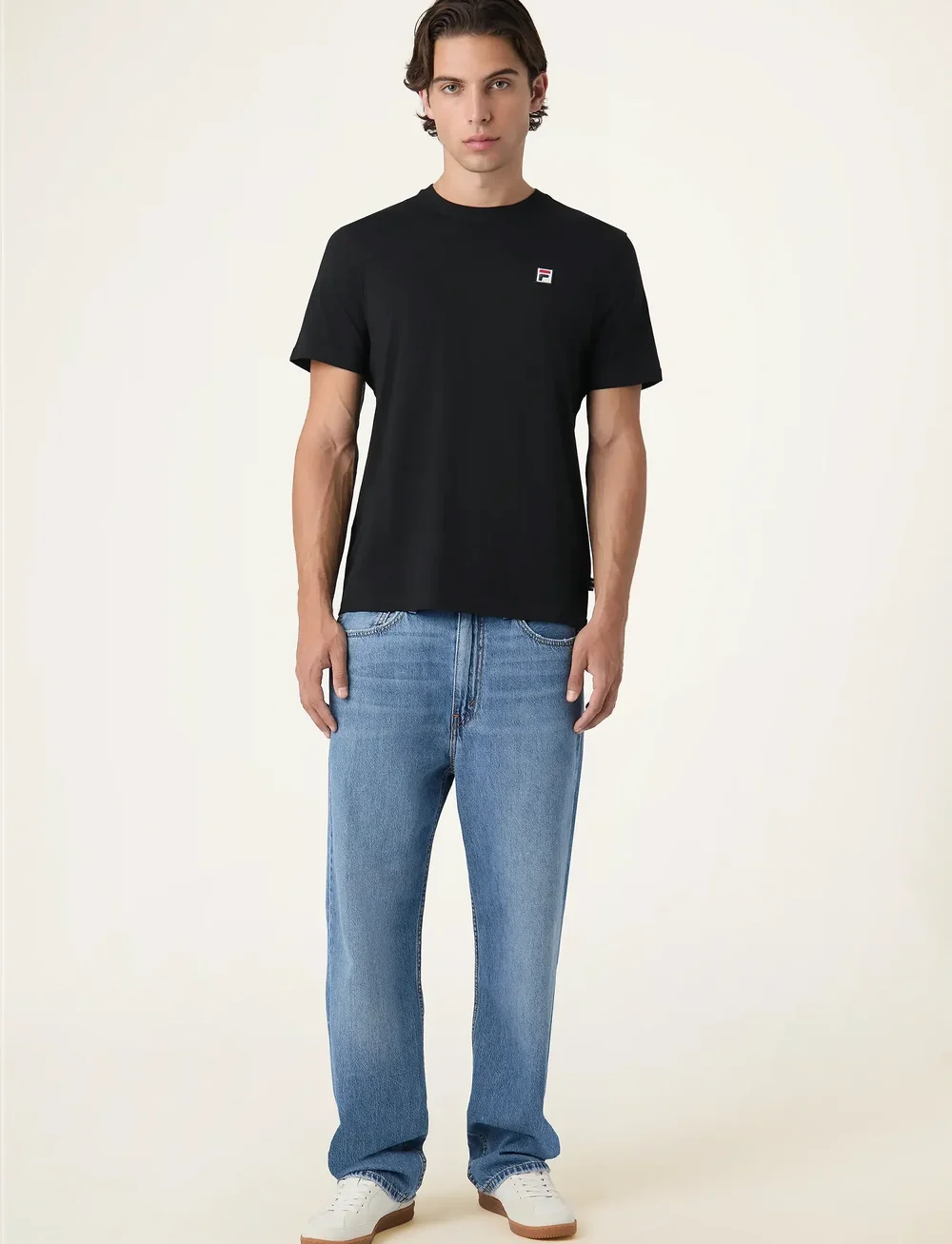 FILA - BIELLA regular short sleeve t-shirt - t-shirts - black - 4