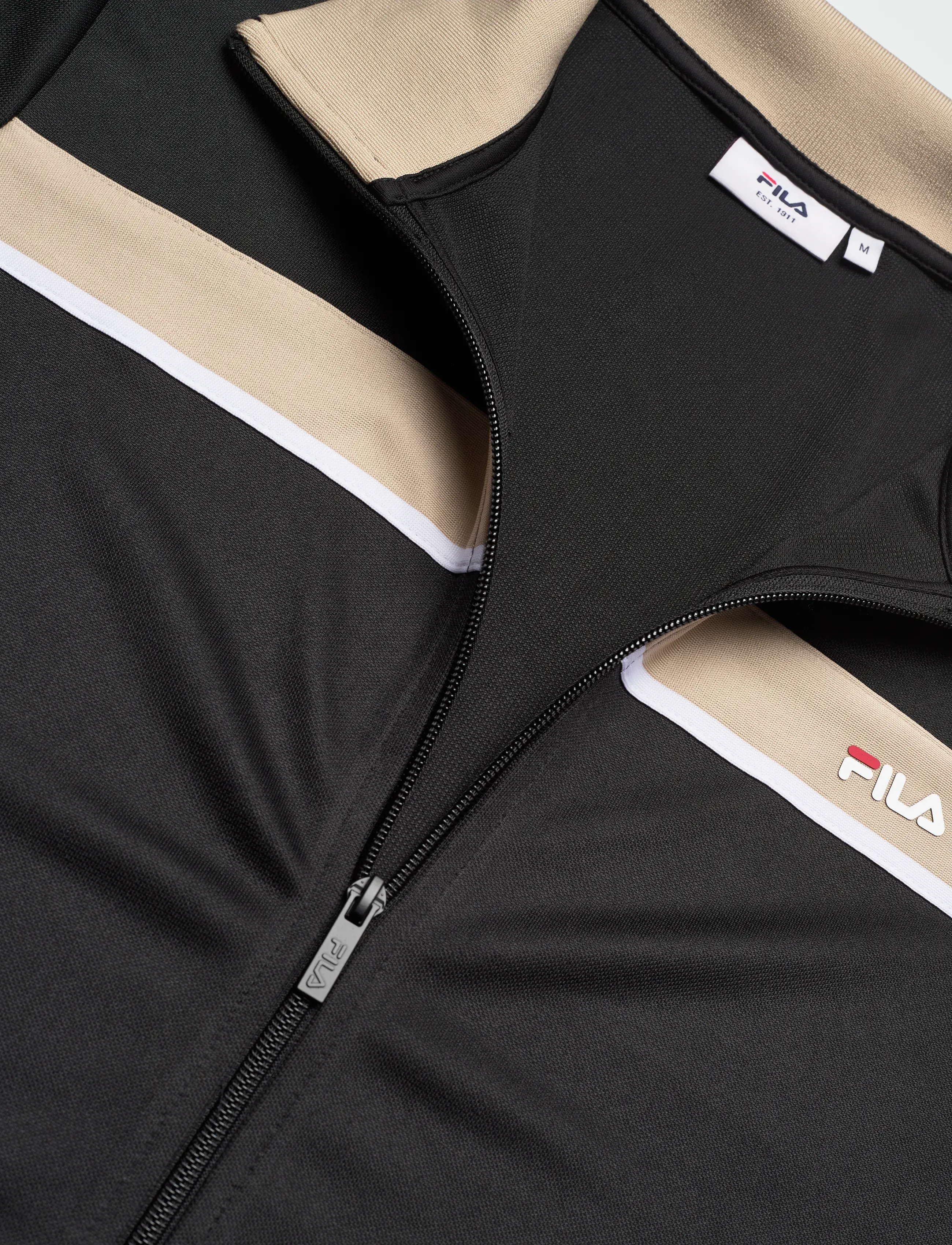 FILA - SAGANO regular taped track jacket - sport - black-white pepper - 2