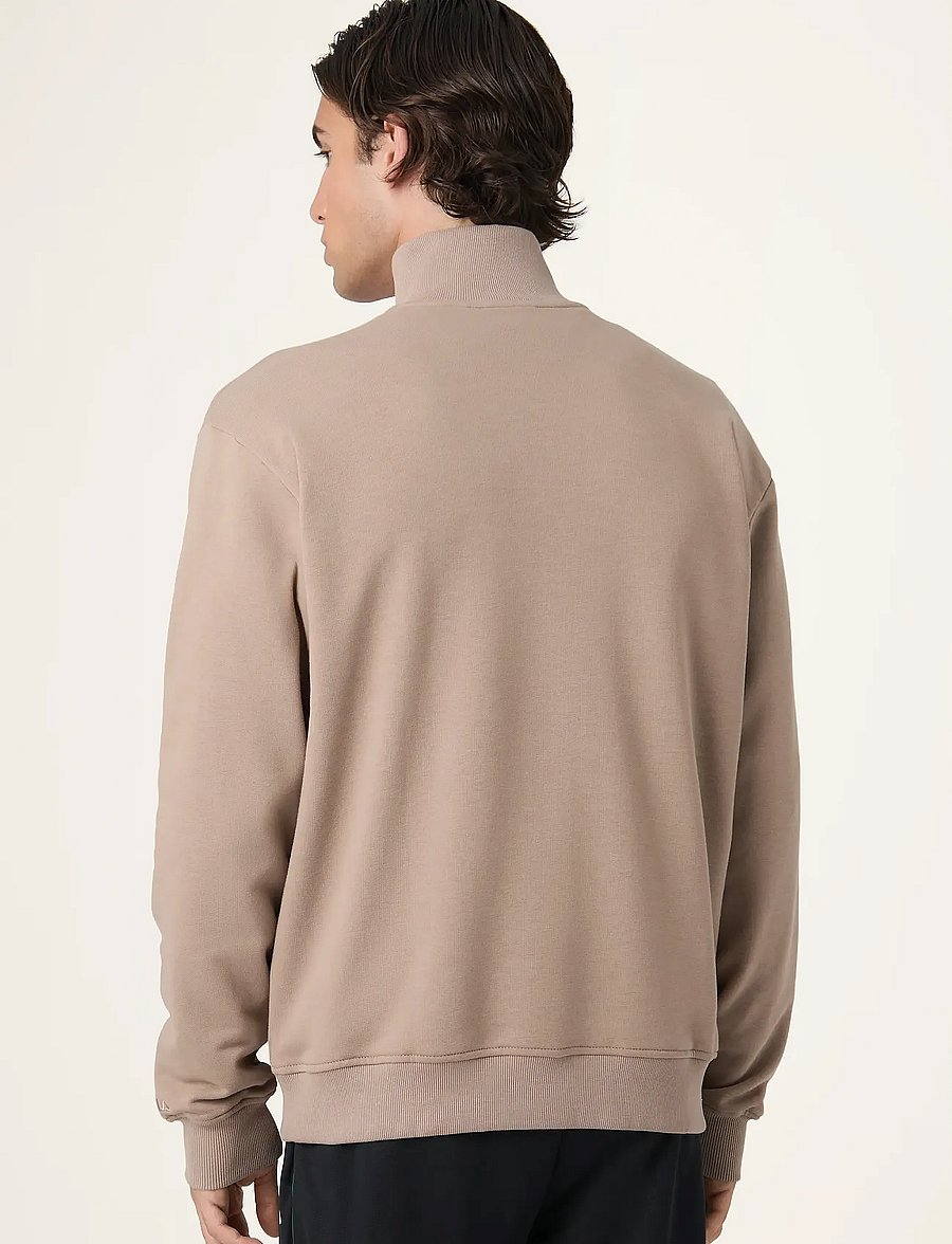 FILA - PARELLA loose half-zip sweatshirt - pullover mit halbem reißverschluss - taupe gray-bright white - 3