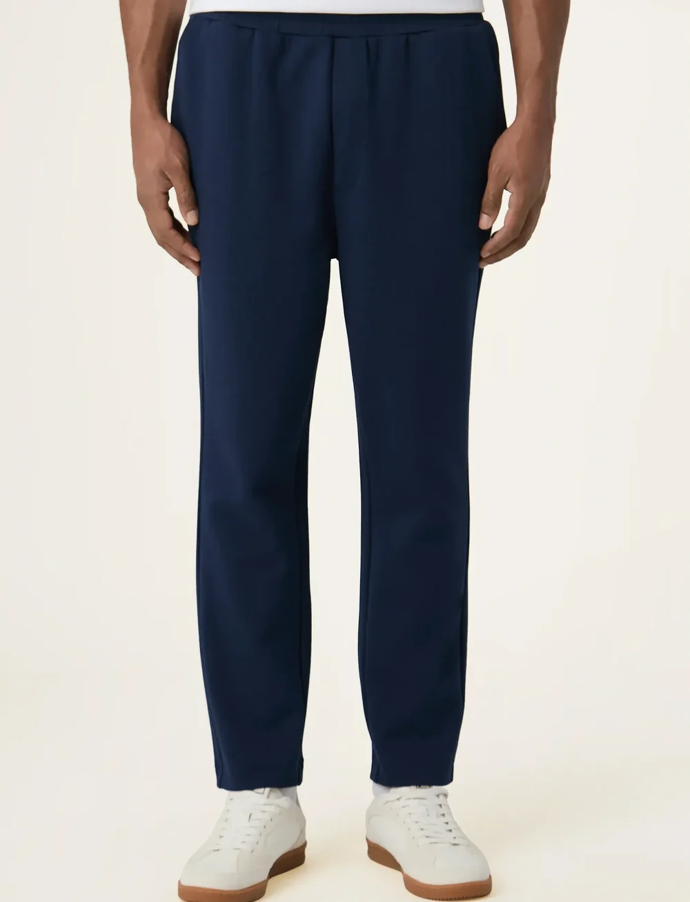 FILA - JOVENCAN slim cropped smart sweatpants - sweatpants - black iris - 0