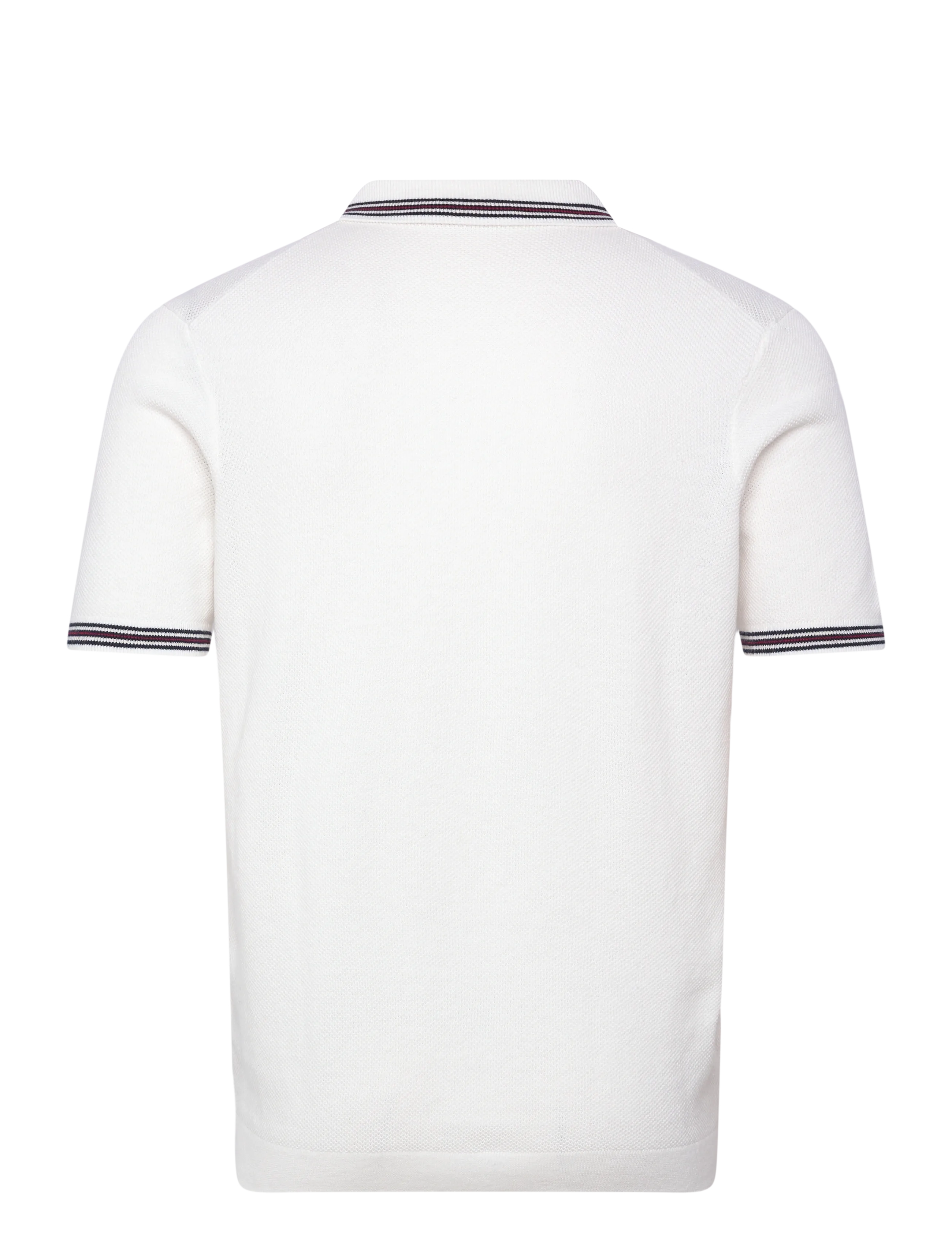 FILA - ORENTANO regular johnny collar knitted polo shirt - toppe & t-shirts - egret - 1