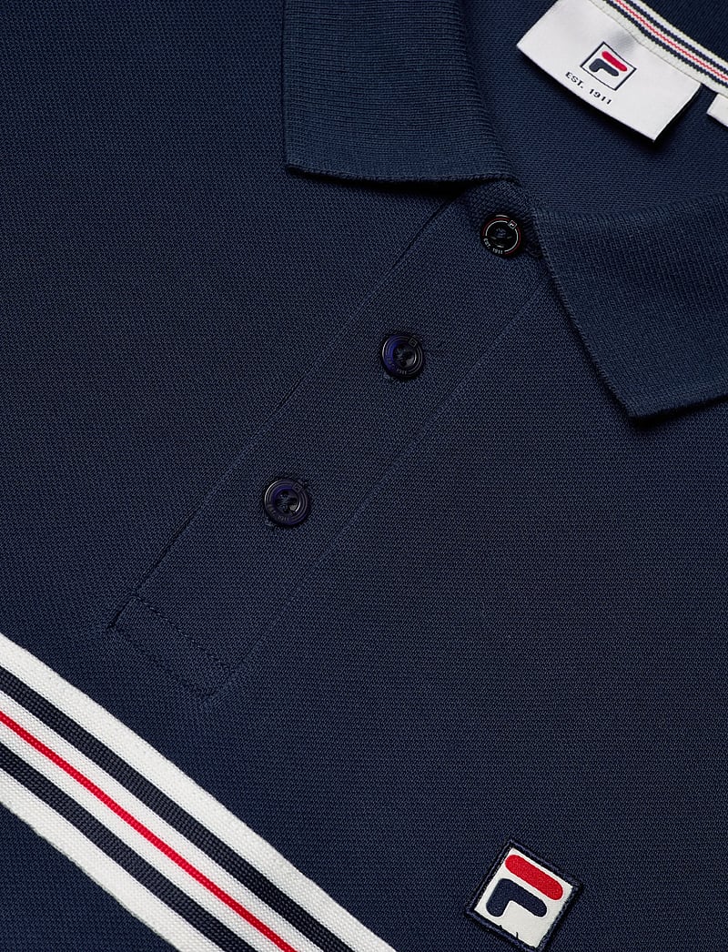 FILA - DIECIMO regular heritage tape polo shirt - alussärgid ja t-särgid - black iris - 2