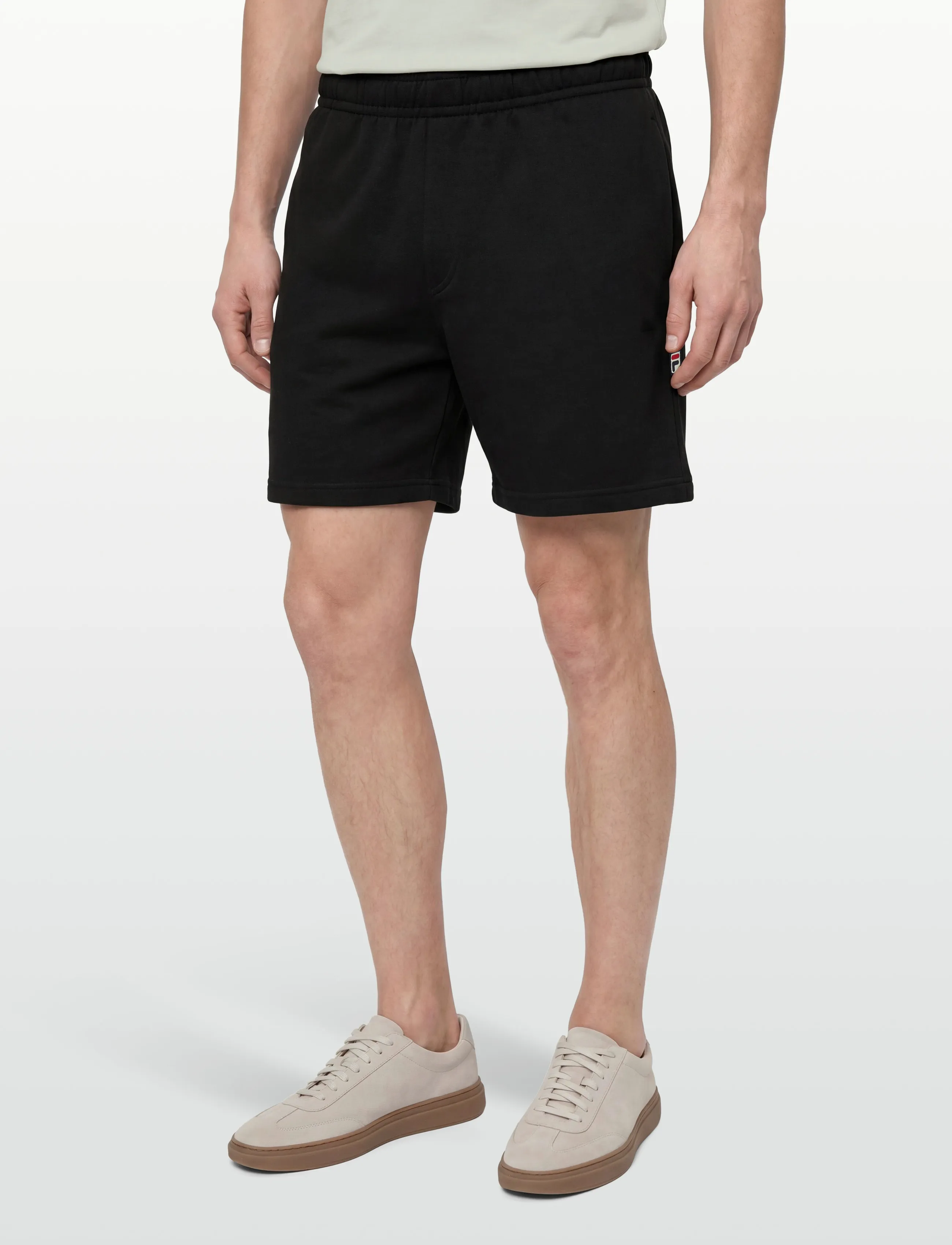 FILA - DIECIMO regular heritage tape sweat shorts - sweat shorts - black - 5
