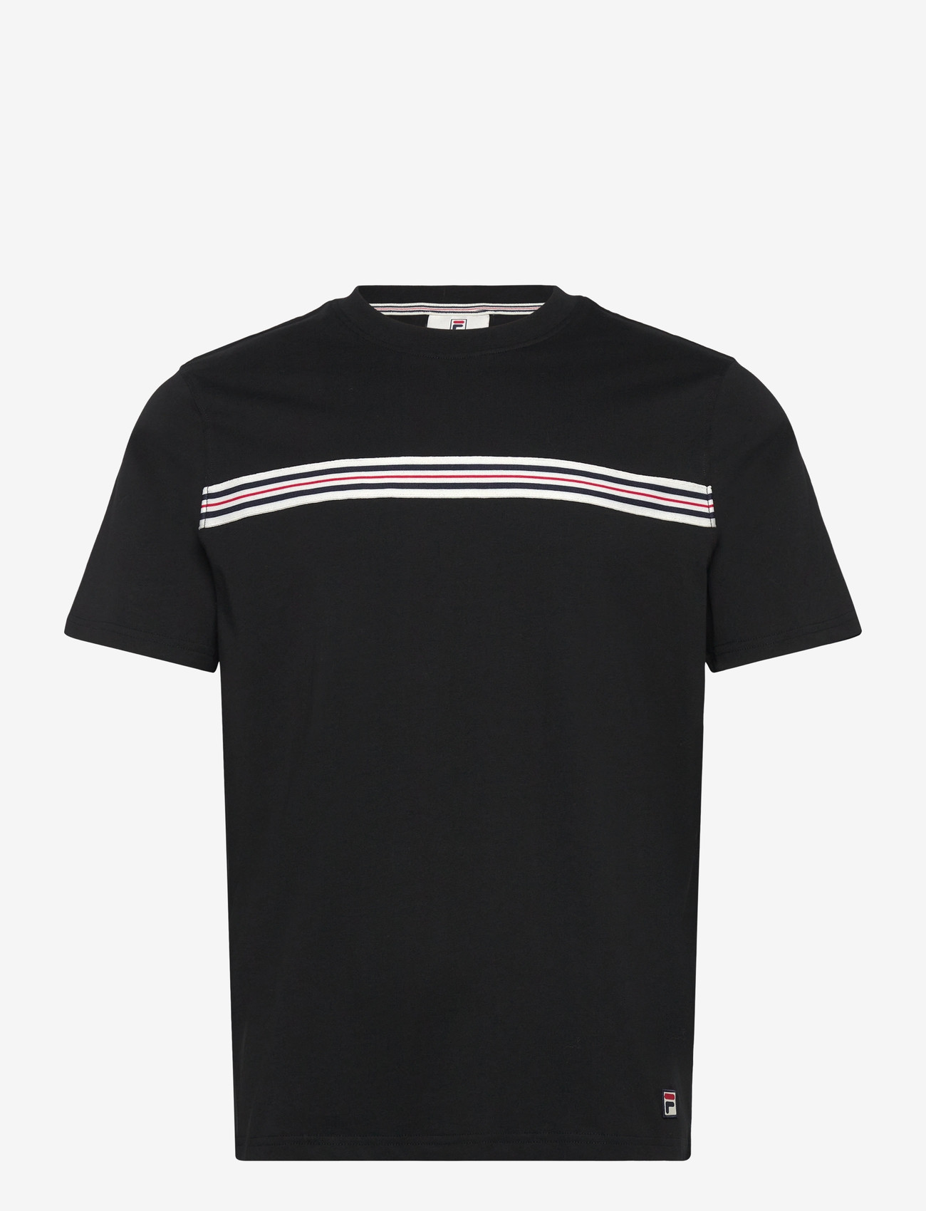 FILA - DIECIMO regular heritage tape t-shirt - t-shirts - black - 0