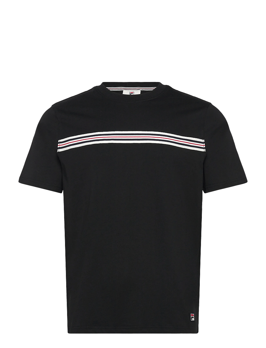 FILA - DIECIMO regular heritage tape t-shirt - alussärgid ja t-särgid - black - 0