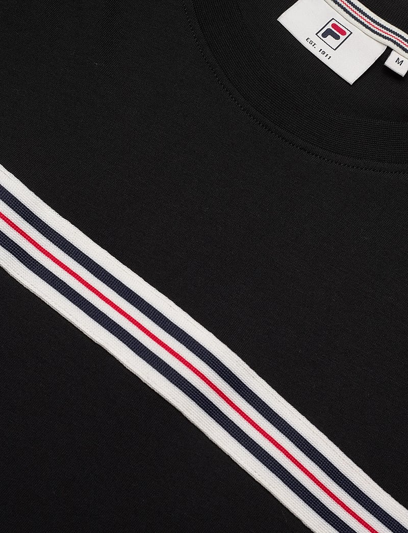 FILA - DIECIMO regular heritage tape t-shirt - t-shirts - black - 2