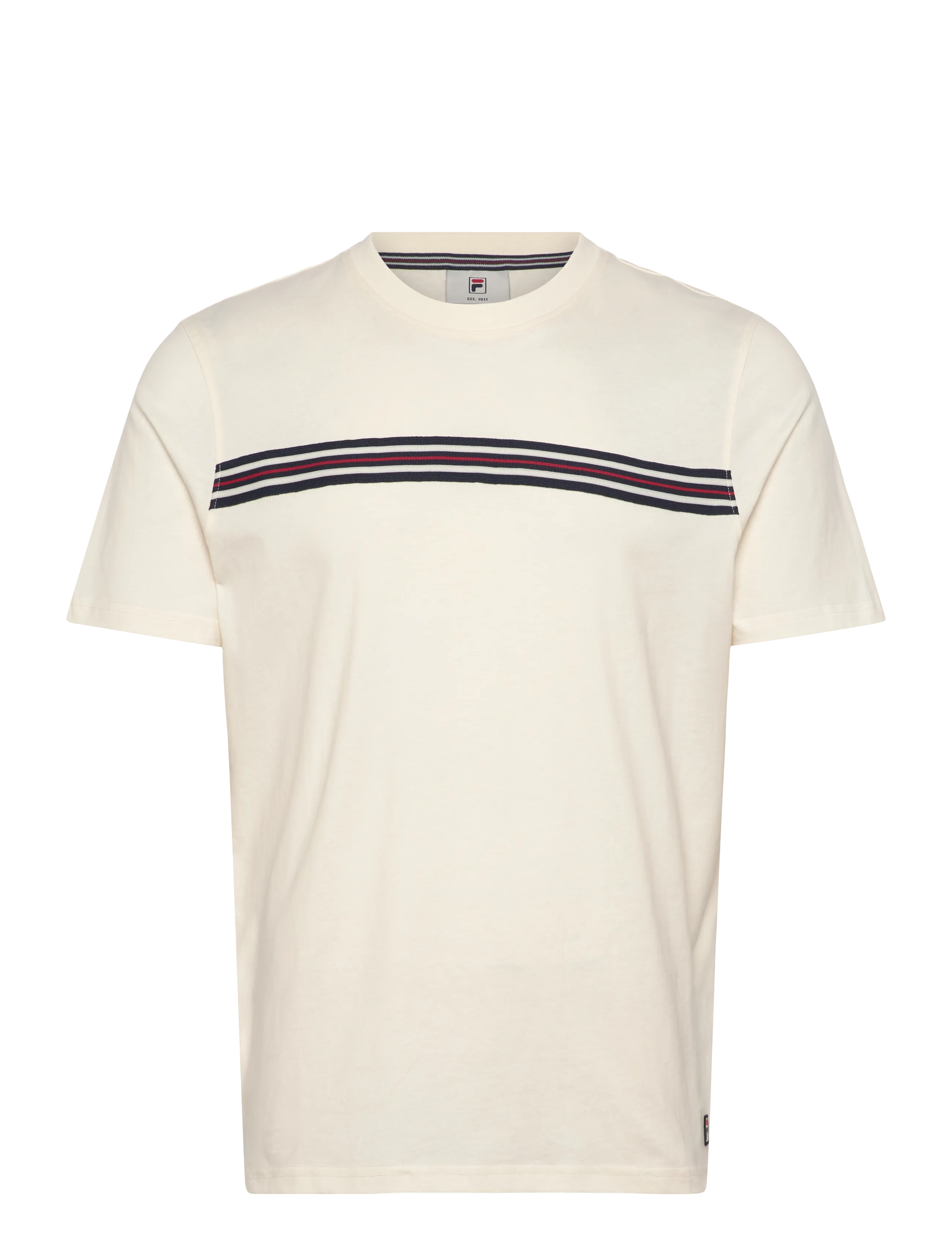 FILA DIECIMO regular heritage tape t-shirt - FILA - EGRET / cream
