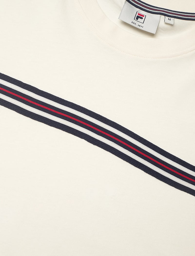 FILA - DIECIMO regular heritage tape t-shirt - t-shirts - egret - 2