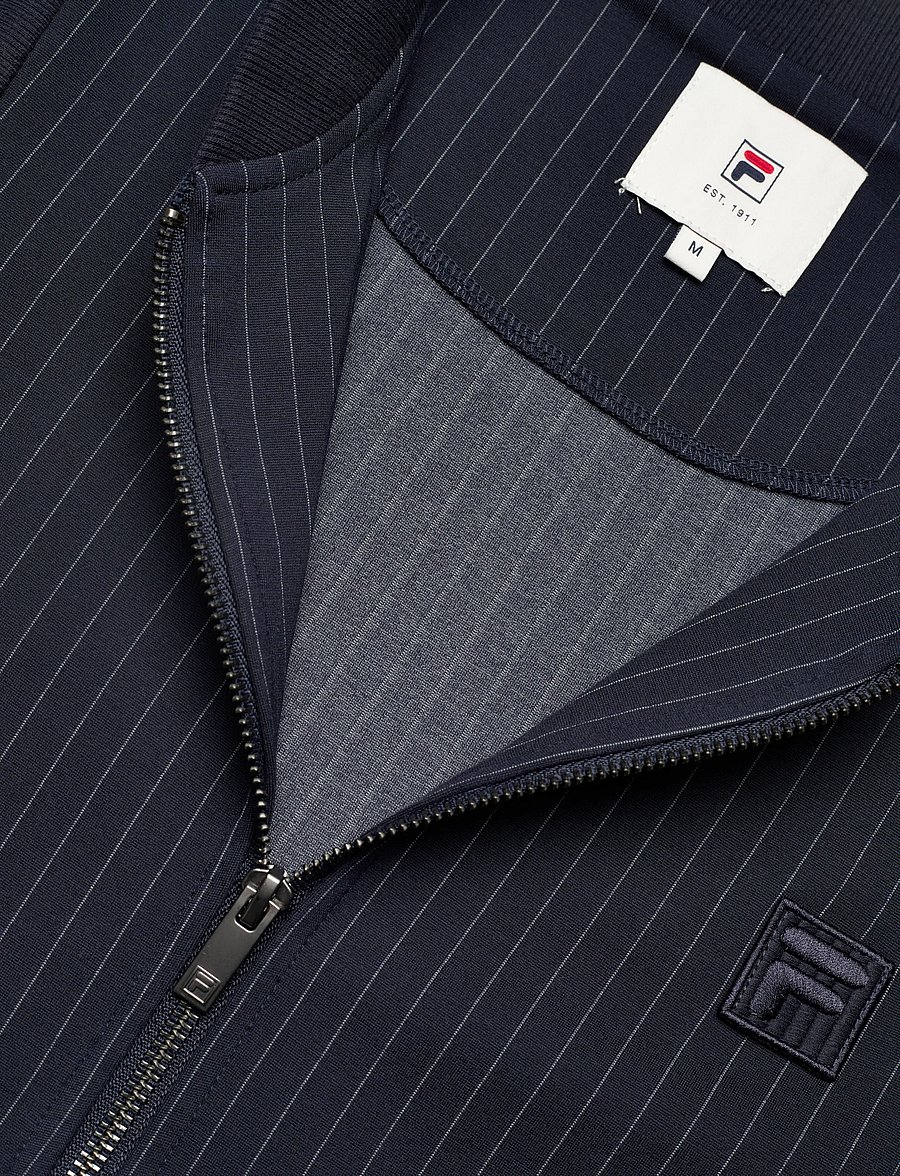 FILA - LUCCA regular pinstriped track jacket - ikdienišķa stila žaketes - black iris / egret striped - 2