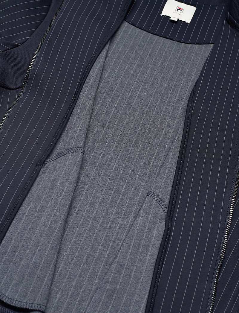 FILA - LUCCA regular pinstriped track jacket - sportsjakker - black iris / egret striped - 5