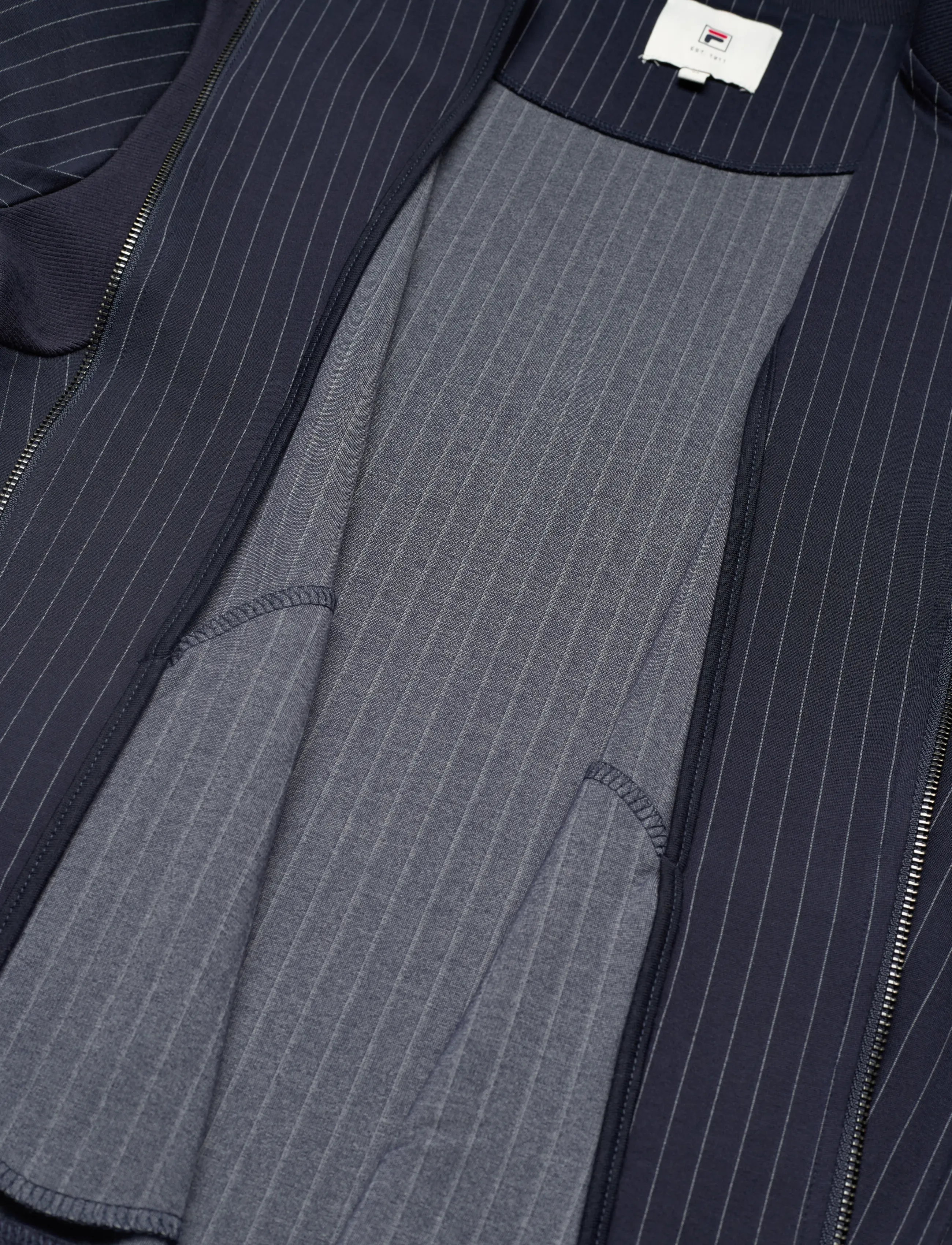 FILA - LUCCA regular pinstriped track jacket - ikdienišķa stila žaketes - black iris / egret striped - 5