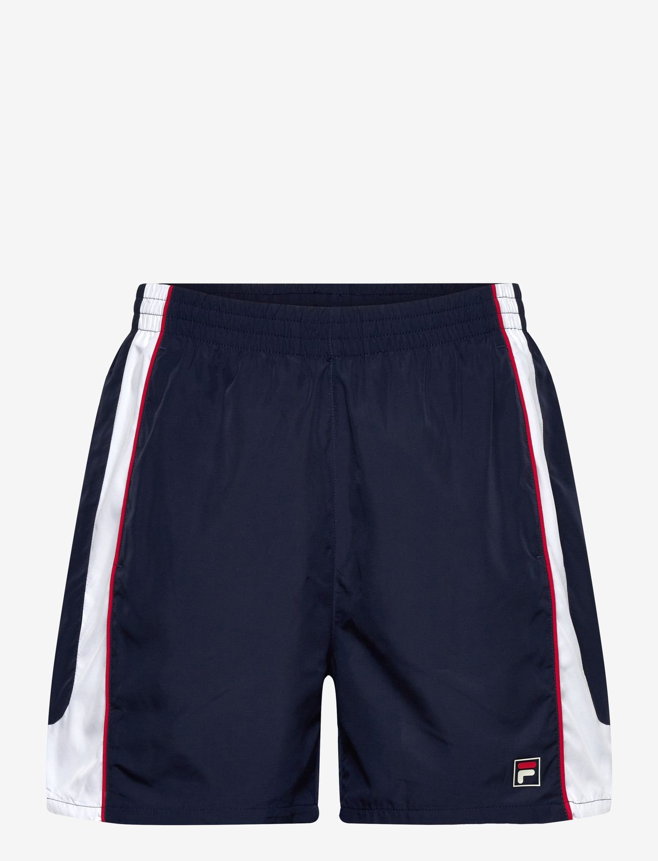 FILA - PISTOIA loose blocked woven shorts - afslappede shorts - black iris-bright white - 0