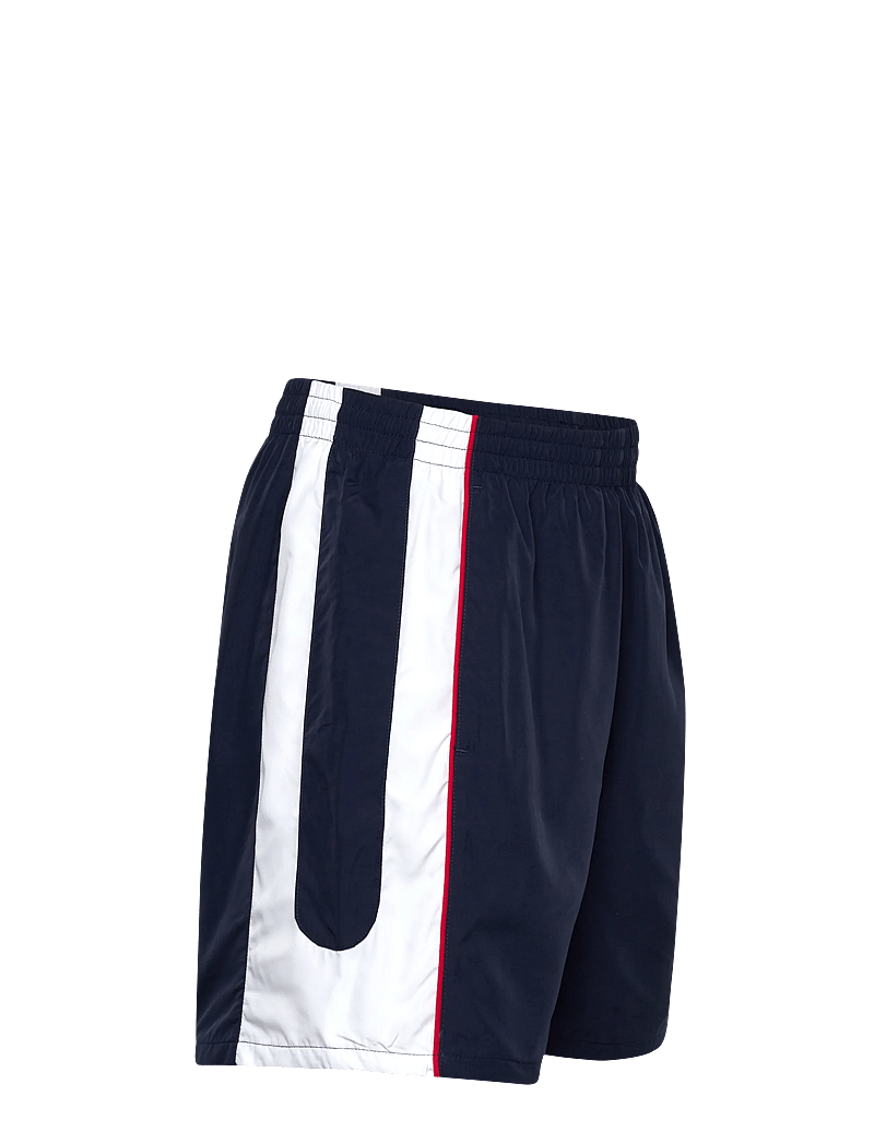 FILA - PISTOIA loose blocked woven shorts - afslappede shorts - black iris-bright white - 2