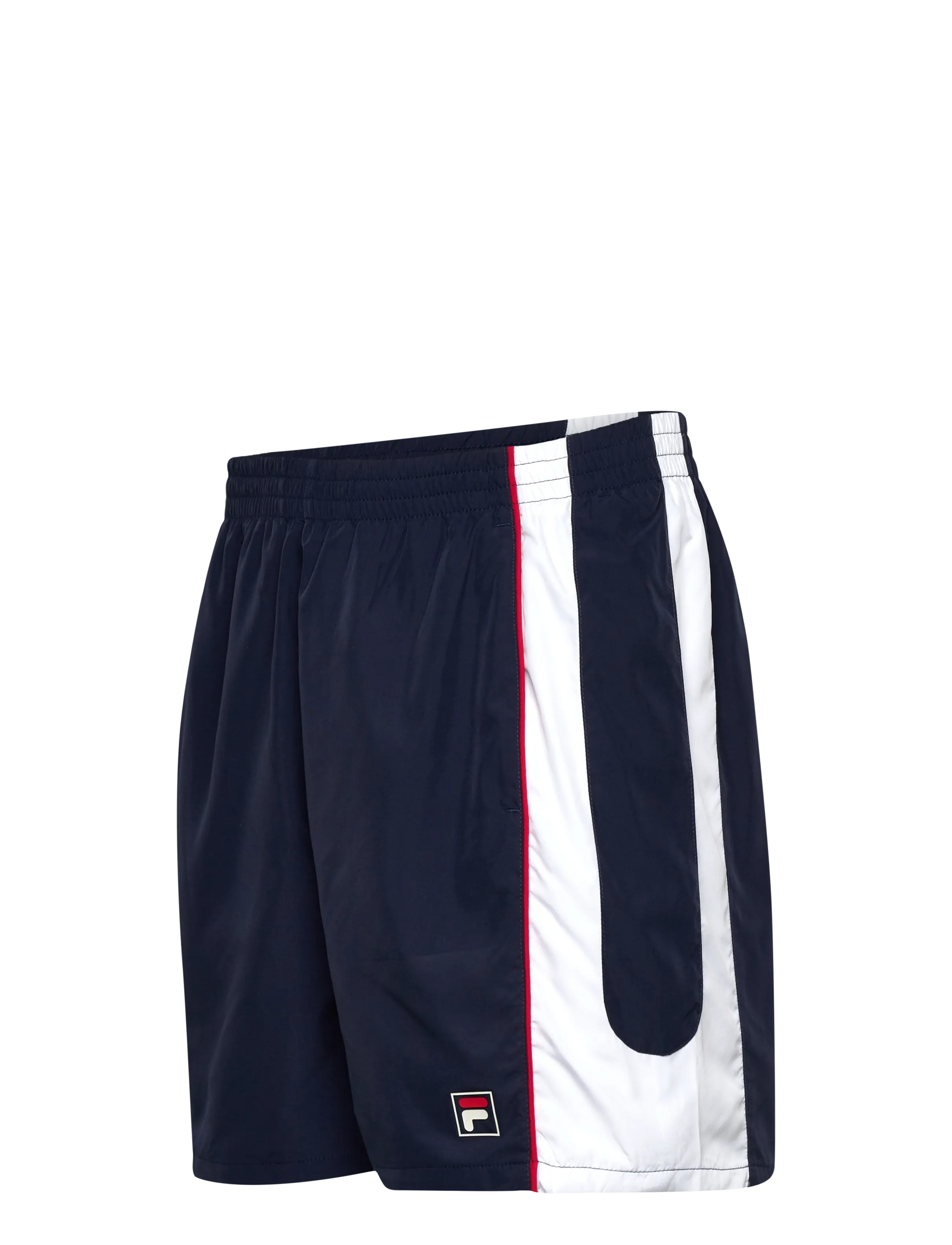 FILA - PISTOIA loose blocked woven shorts - afslappede shorts - black iris-bright white - 3