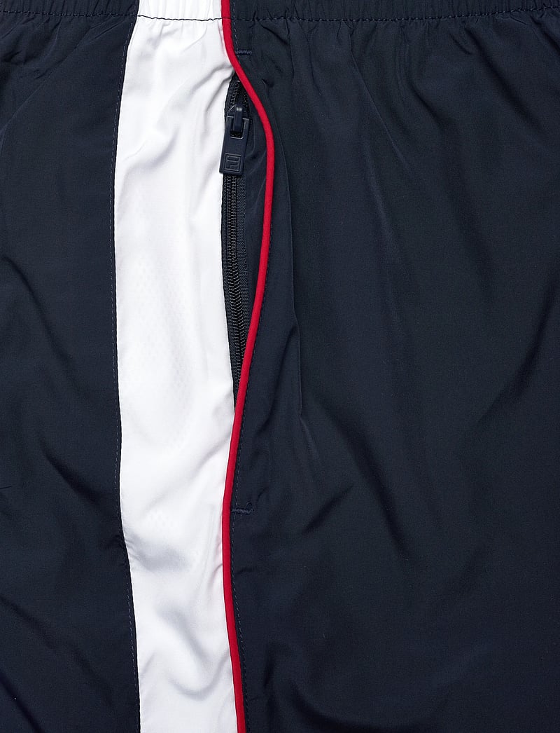 FILA - PISTOIA loose blocked woven shorts - afslappede shorts - black iris-bright white - 4