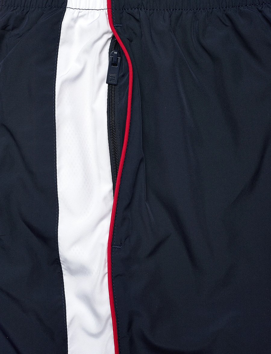 FILA - PISTOIA loose blocked woven shorts - afslappede shorts - black iris-bright white - 4