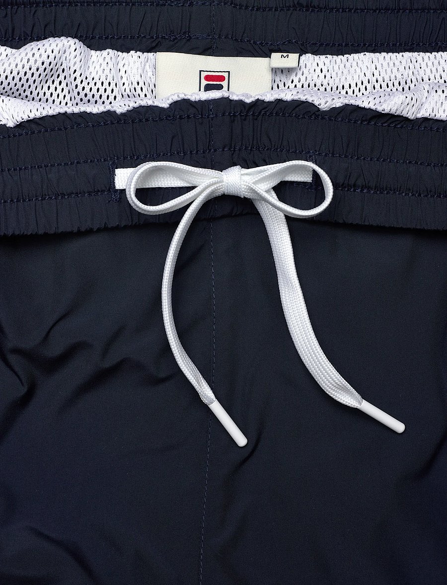 FILA - PISTOIA loose blocked woven shorts - afslappede shorts - black iris-bright white - 5