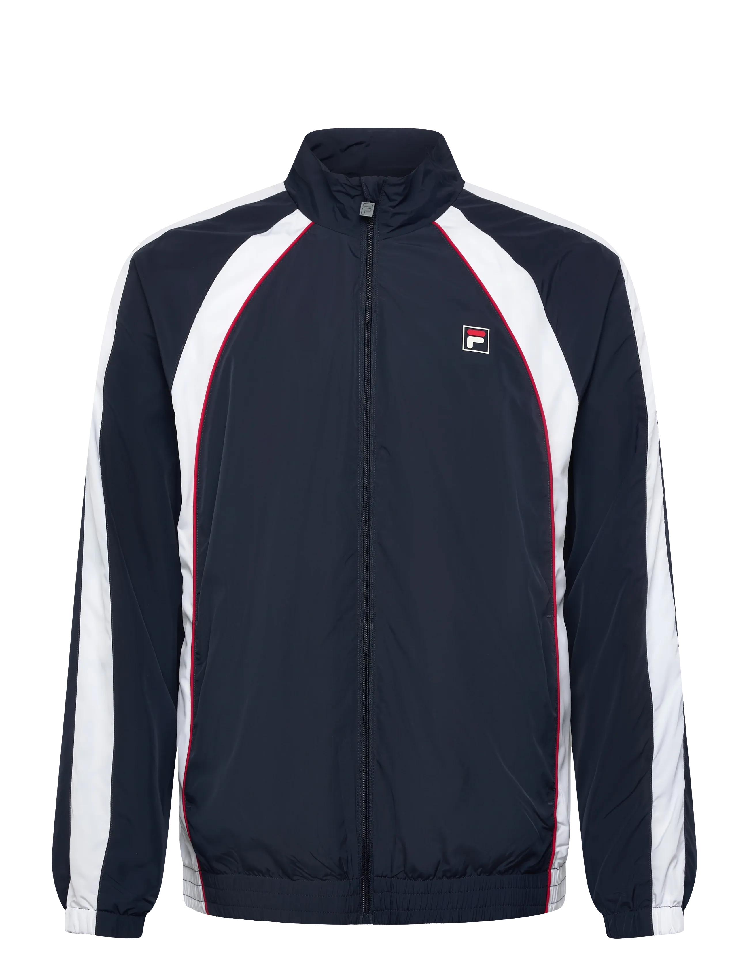 FILA Pistoia Relaxed Blocked Woven Track Jacket, S, Navy, Sport Jackets > Sport Training Jackets, Herre