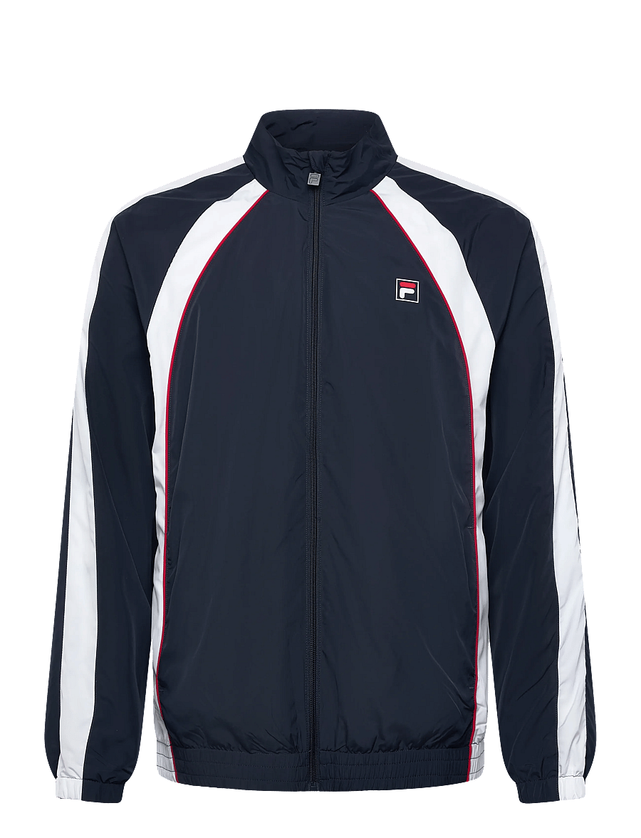 FILA - PISTOIA relaxed blocked woven track jacket - sportjacken - black iris-bright white - 0