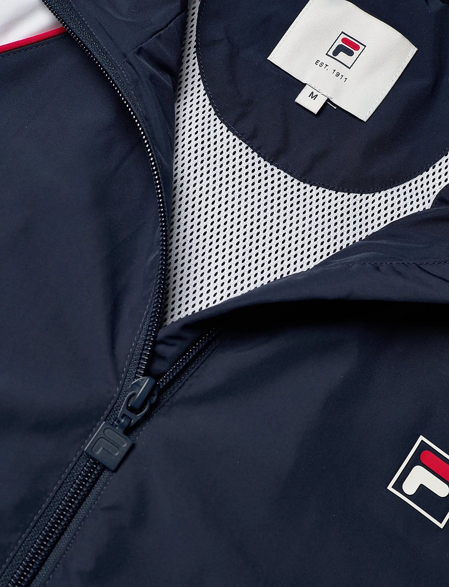 FILA - PISTOIA relaxed blocked woven track jacket - sportjacken - black iris-bright white - 2