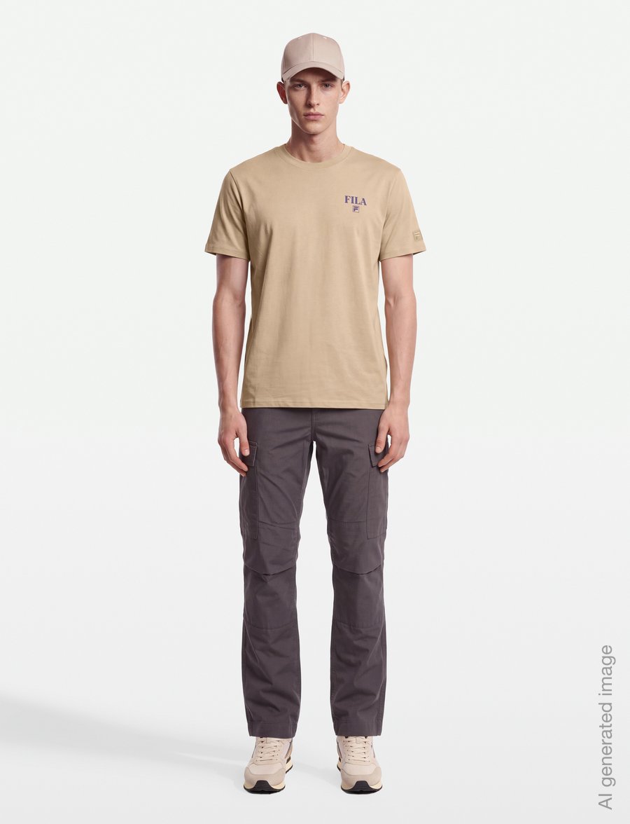 FILA - PONZANO relaxed graphic t-shirt - tops & t-shirts - white pepper - 0
