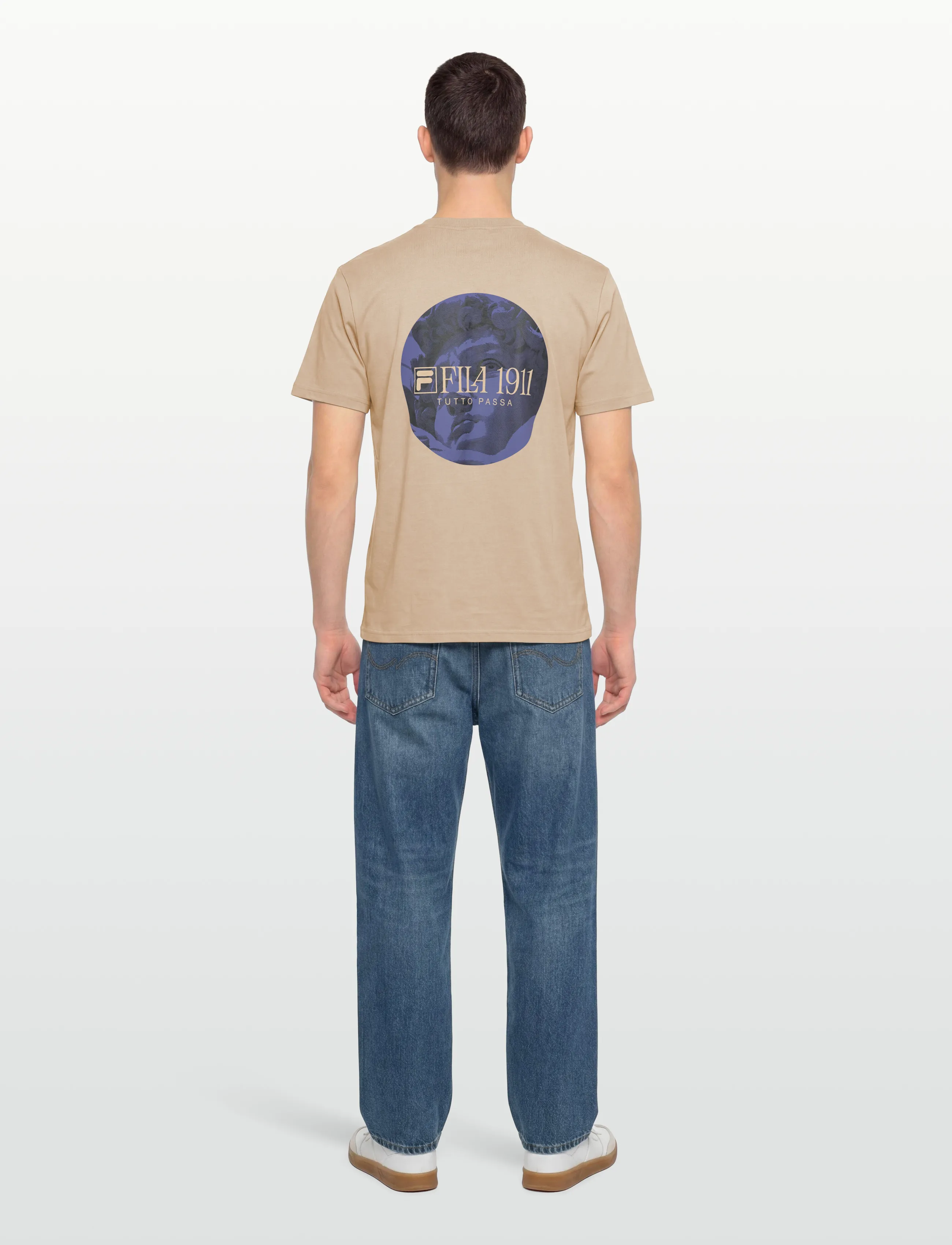 FILA - PONZANO relaxed graphic t-shirt - t-shirts - white pepper - 4