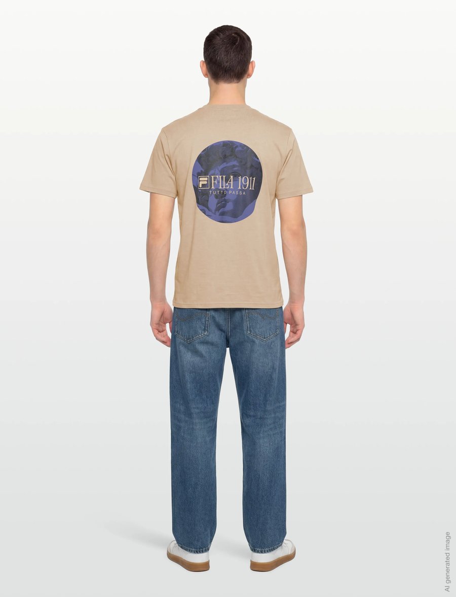 FILA - PONZANO relaxed graphic t-shirt - oberteile & t-shirts - white pepper - 4