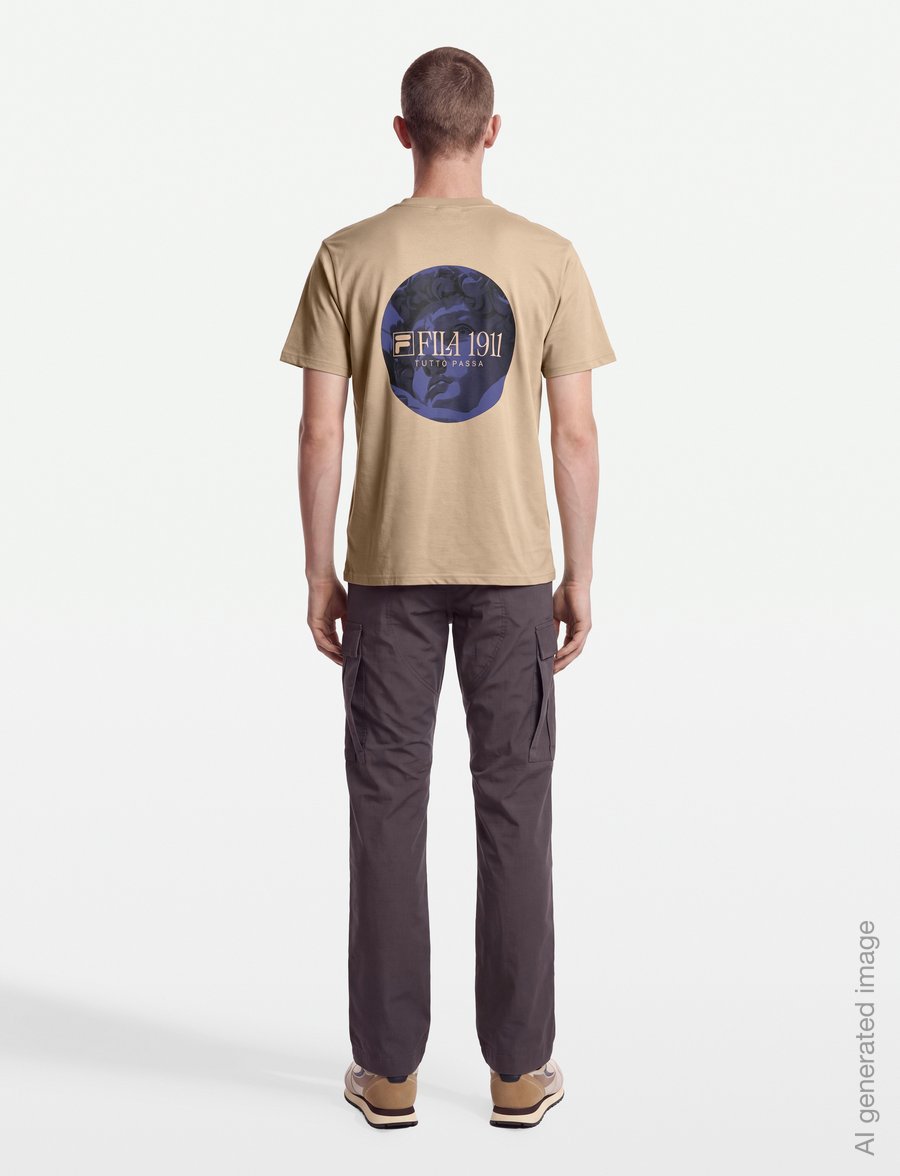 FILA - PONZANO relaxed graphic t-shirt - tops & t-shirts - white pepper - 4