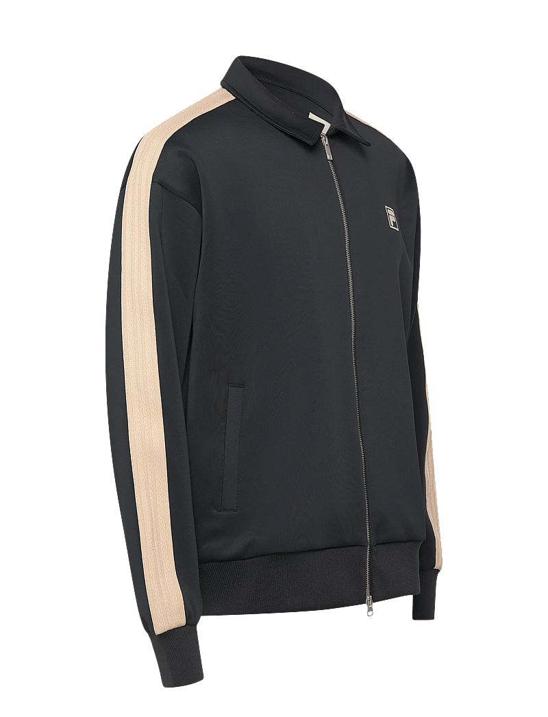 FILA - VAIANO relaxed taped track jacket - oberteile - black - 2