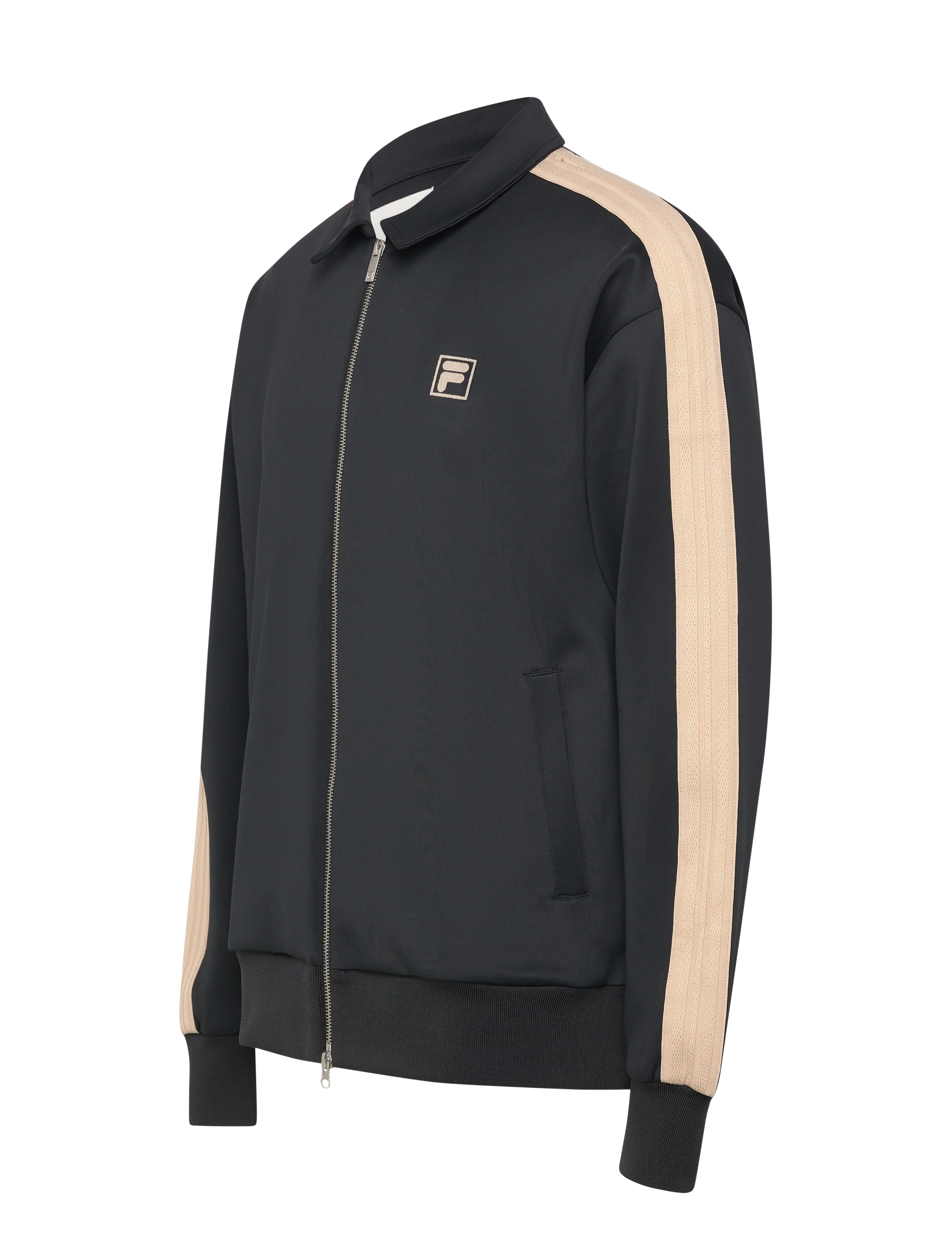 FILA - VAIANO relaxed taped track jacket - alussärgid - black - 3