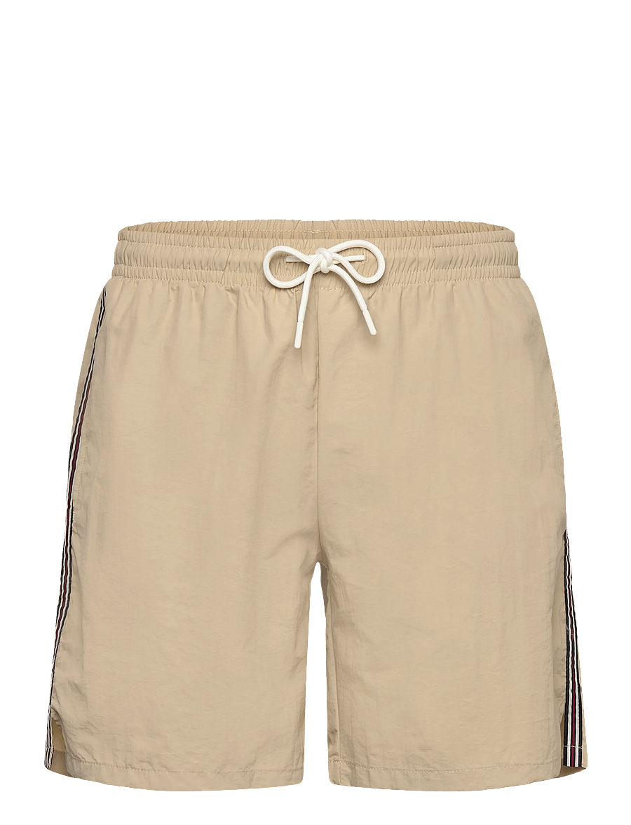 FILA - LERICI loose heritage tape beach shorts - badehosen - white pepper - 0