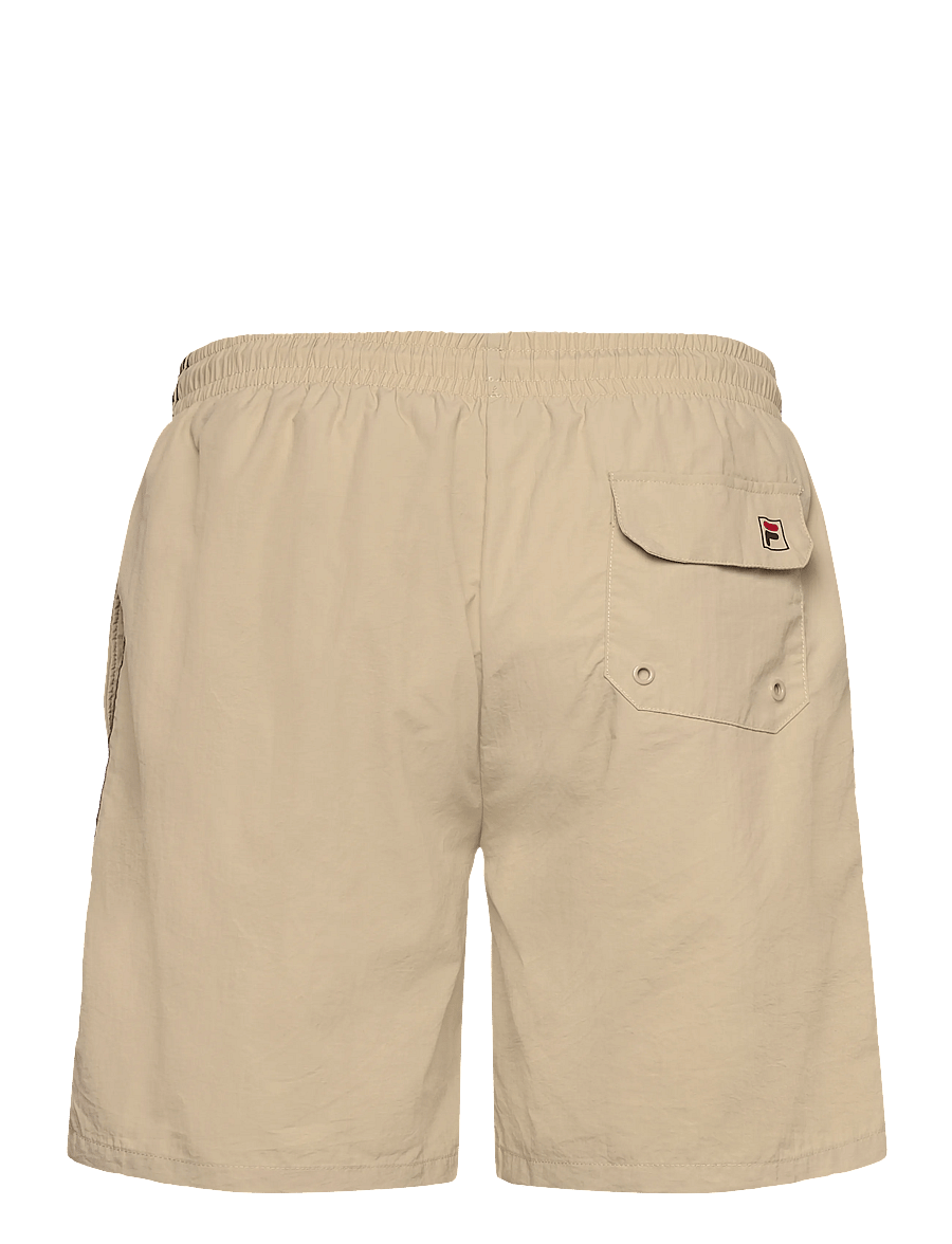 FILA - LERICI loose heritage tape beach shorts - badehosen - white pepper - 1