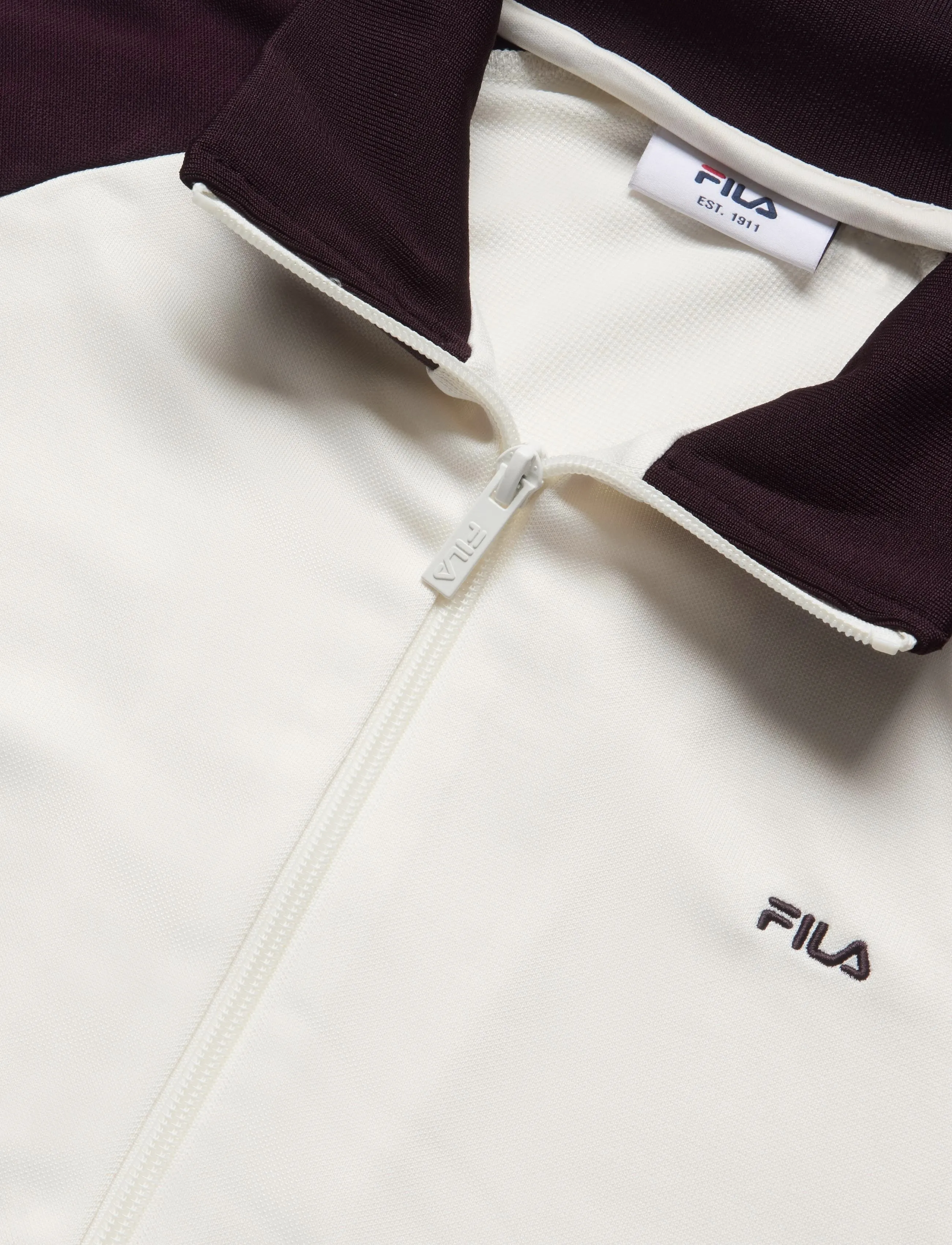 FILA - LAVIS regular piping track jacket - fudge-egret - 2