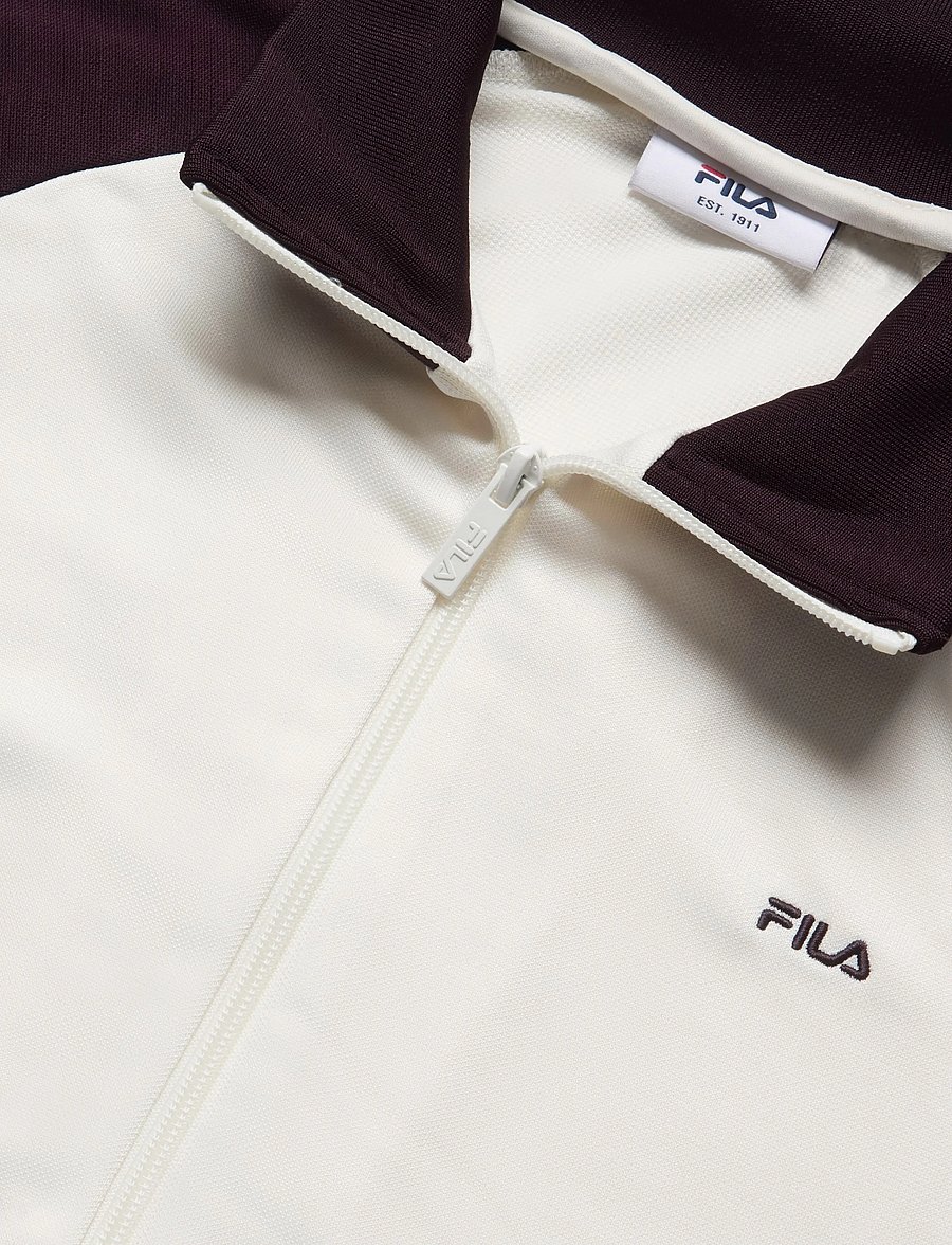 FILA - LAVIS regular piping track jacket - fudge-egret - 2