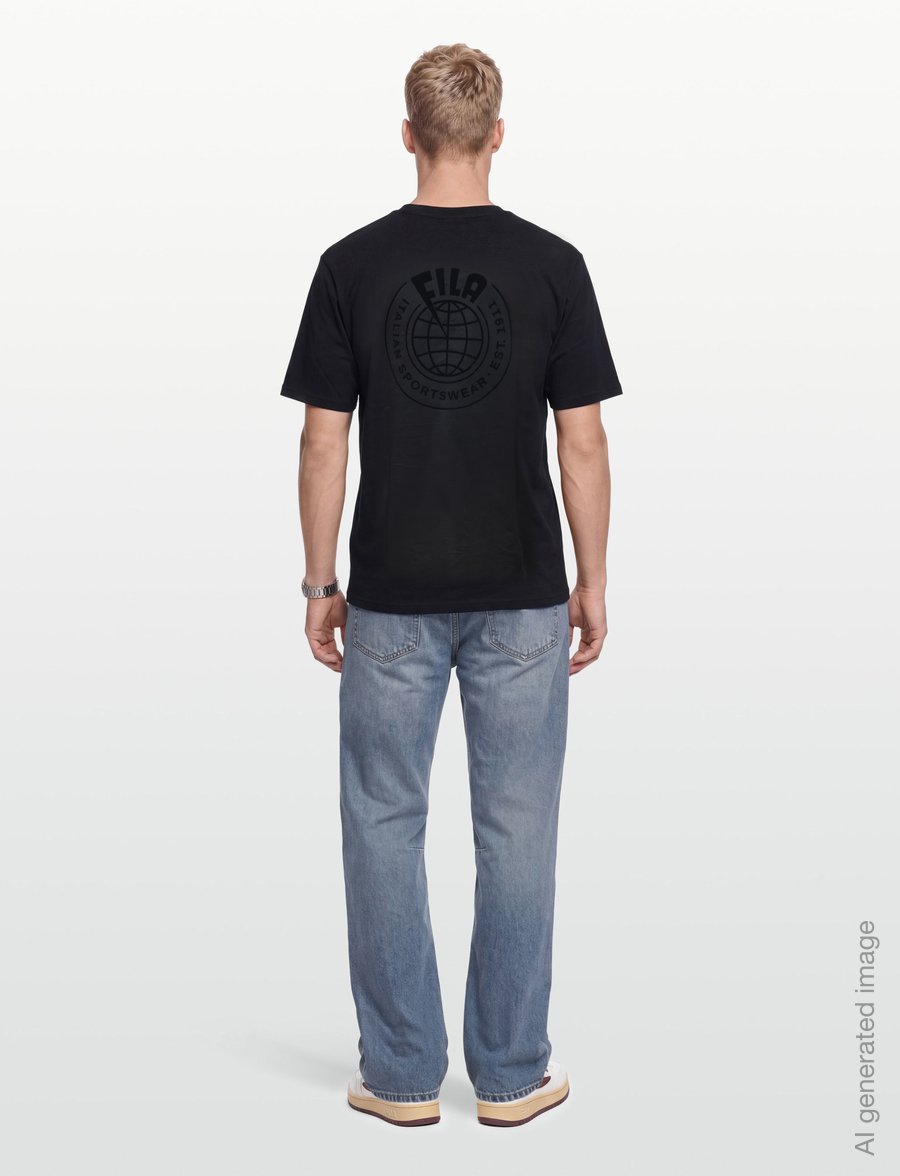 FILA - SORAGA loose graphic t-shirt - oberteile & t-shirts - black - 4