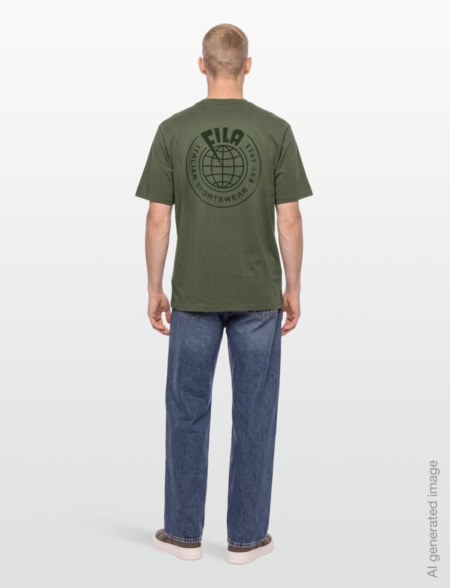 FILA - SORAGA loose graphic t-shirt - koszulki i t-shirty - deep depths - 4