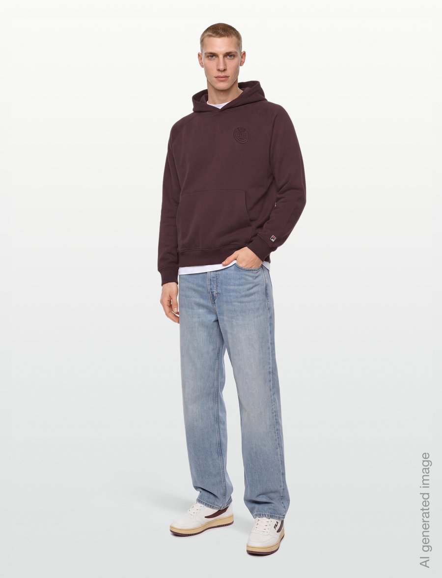 FILA - SORAGA oversized raglan hoodie - huvtröjor - fudge - 0