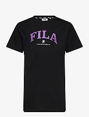 FILA - LATHEN graphic tee dress - kortermede t-skjorter - black - 0