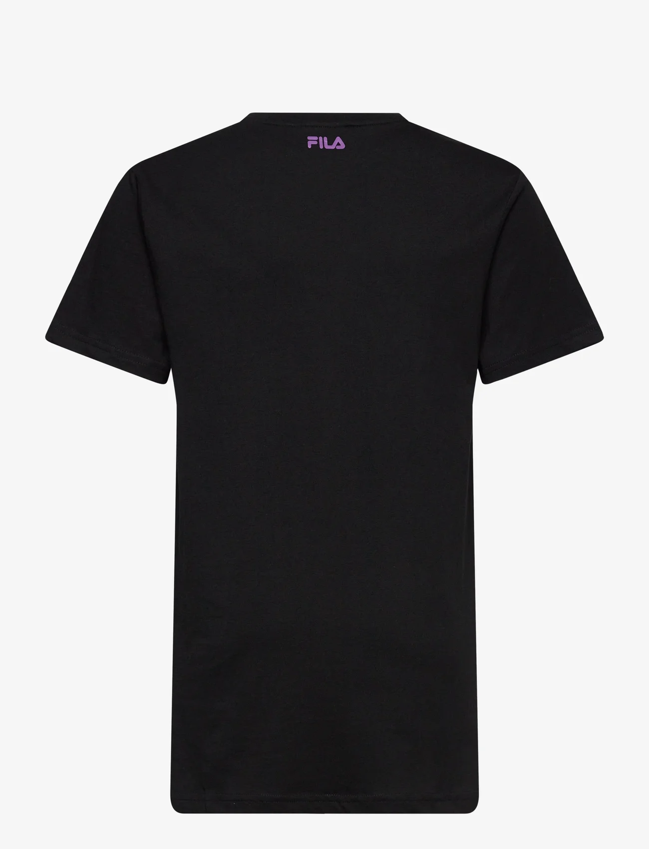 FILA - LATHEN graphic tee dress - kortärmade t-shirts - black - 1