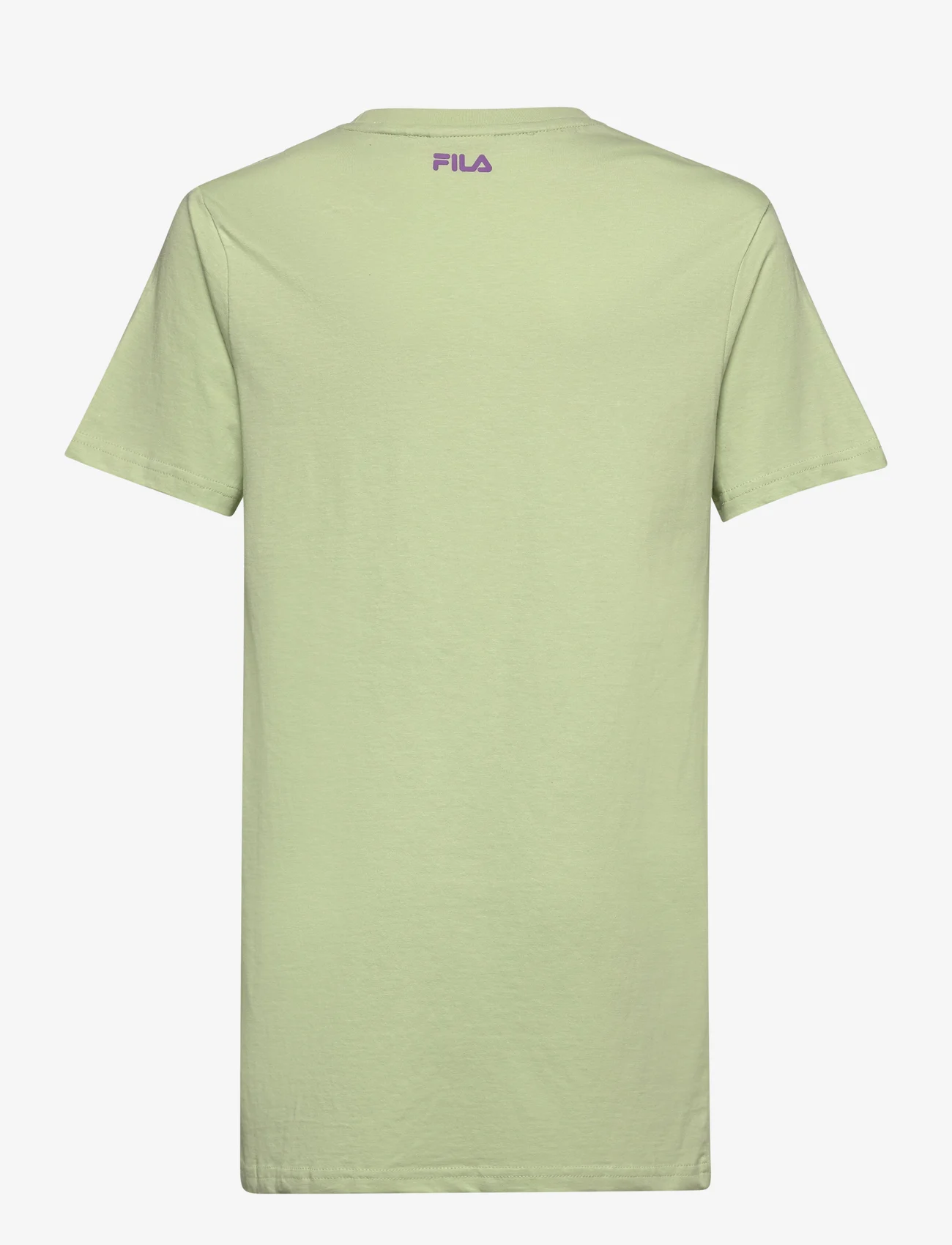 FILA - LATHEN graphic tee dress - kortärmade t-shirts - smoke green - 1