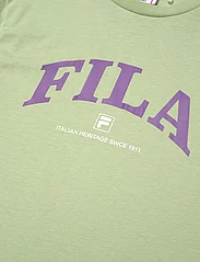 FILA - LATHEN graphic tee dress - kortärmade t-shirts - smoke green - 2