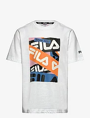 FILA - LEGDE graphic tee - kortermede t-skjorter - bright white - 0