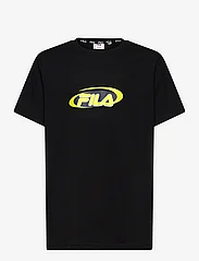 FILA - LEGDEN graphic tee - kortärmade t-shirts - black - 0
