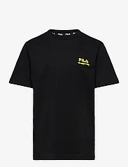 FILA - LEGAU graphic tee - kortärmade t-shirts - black - 0