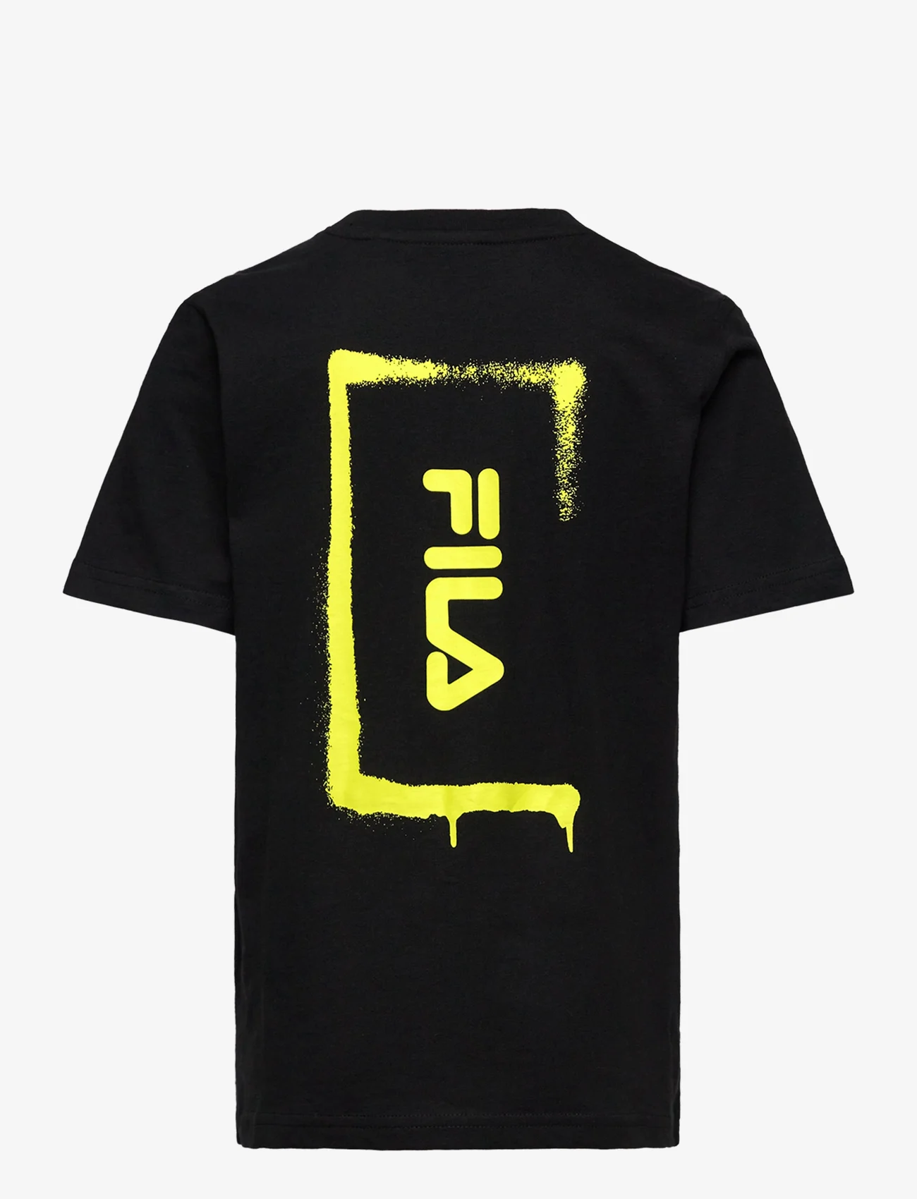 FILA - LEGAU graphic tee - kortärmade t-shirts - black - 1