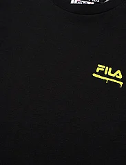 FILA - LEGAU graphic tee - kortermede t-skjorter - black - 2